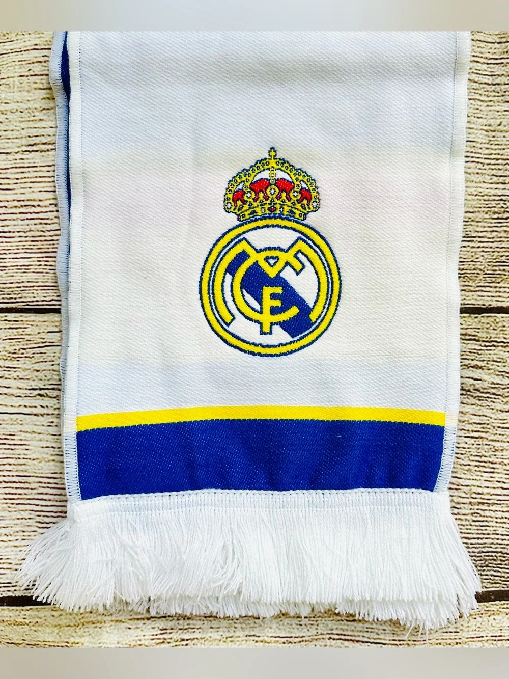 NEW Real Madrid 2018-19 Madridista Hala Madrid White Blue Woven Scarf